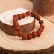 5 Mukhi Rudraksha Bracelet Suitable for Yoga, Meditation 5 Face Nepali Panchmukhi Rudraksh Natural Healing Round Bead Stretchable Elastic Bracelet Daily Fashion Wear Men (8.5 Mm)